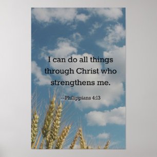 Bijbelvers, Filippenzen 4:13 Poster