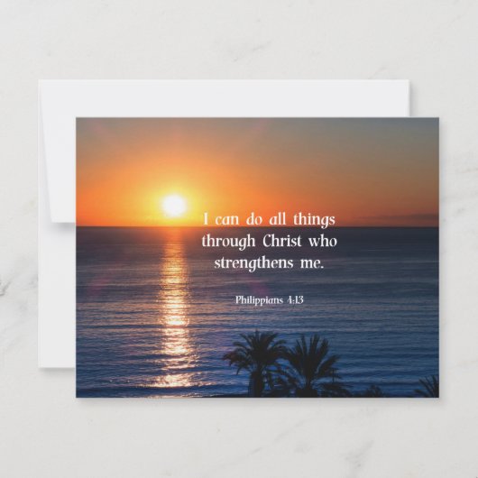 Bijbelvers, Filippijnen 4:13 Kaart (Voorkant)