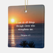 Bijbelvers, Filippijnen 4:13 Keramisch Ornament (Links)