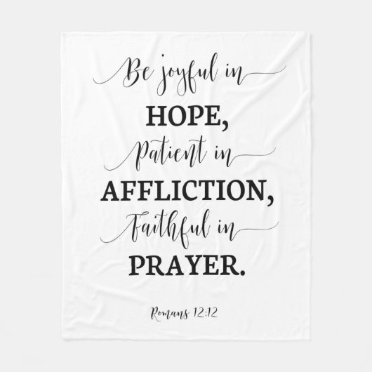 Bijbelvers fleece deken (Voorkant)