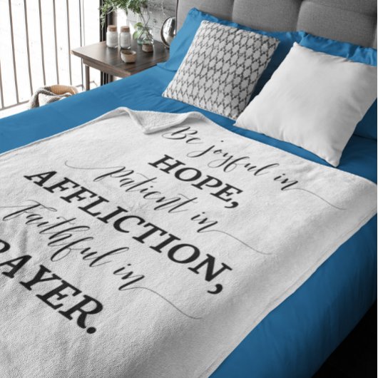 Bijbelvers fleece deken