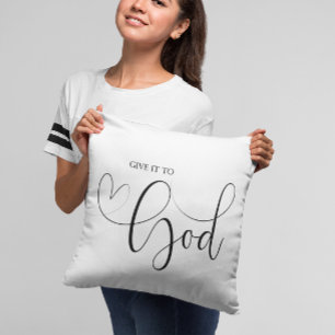 Bijbelvers Geef het aan God Sierkussen