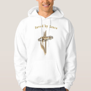 Bijbelvers gered door genade hoodie