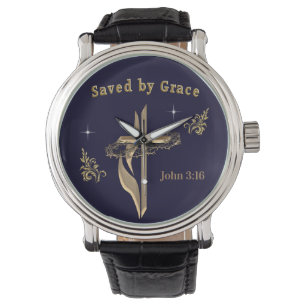 Bijbelvers gered door genade horloge