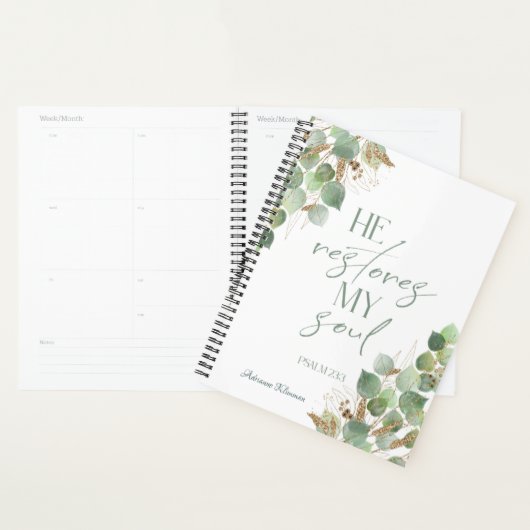 Bijbelvers groen planner (Display)