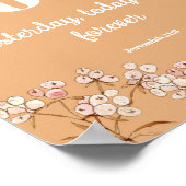 Bijbelvers Hebreeën Licht Terracota Bloemen Poster (Hoek)