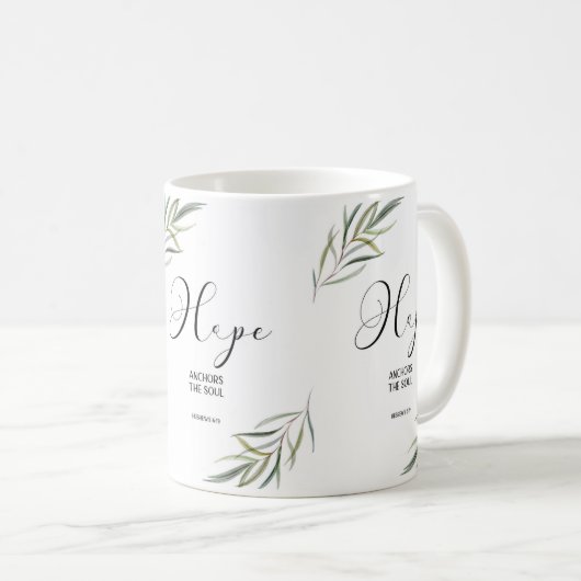 Bijbelvers Hebreeën verlaat Schrift Koffiemok (Voorkant rechts)