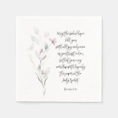 Bijbelvers Hebreeuws Vierkant Servet (Voorkant)