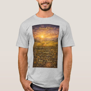 Bijbelvers Jeremia 29:11 Christelijk heren T-shirt