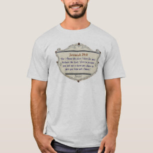 Bijbelvers Jeremia 29:11 Christelijk heren T-shirt