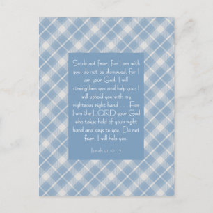 Bijbelvers Jesaja 41:10, 13 Briefkaart