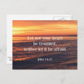 Bijbelvers, Johannes 14 27 Briefkaart (Voorkant / Achterkant)