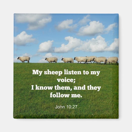 Bijbelvers, John 10:27, Magneet (Voorkant)