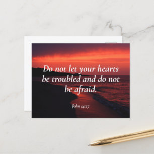 Bijbelvers, John 14 27 Briefkaart