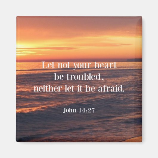 Bijbelvers, John 14 27 Magneet (Voorkant)