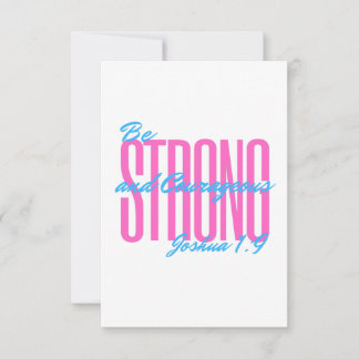 Bijbelvers Jozua 1:9 Bedankkaart