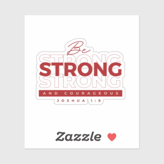 Bijbelvers Jozua 1:9 Sticker (Vel)