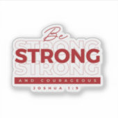 Bijbelvers Jozua 1:9 Sticker (Voorkant)