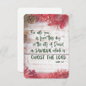 Bijbelvers Kerstspel Kaart (Voorkant / Achterkant)