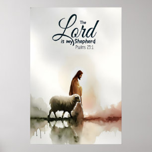 Bijbelvers Kunstprint, Psalm 231 Christelijk Poster