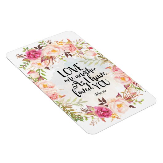 Bijbelvers, liefde voor elkaar, Johannes 13:34, Magneet (Rechterzijde)