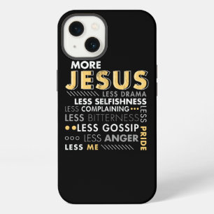 Bijbelvers Meer Jezus Minder Mij Religieus Cadeau iPhone 13 Hoesje