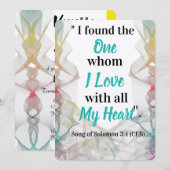 Bijbelvers Meerkleurige huwelijksuitnodigingen Kaa Kaart (Voorkant / Achterkant)