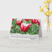 Bijbelvers met tulpensympathie kaart (Gele Bloem)