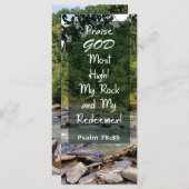 Bijbelvers Mijn Rock Mijn Verlosser Bladwijzer (Voorkant / Achterkant)