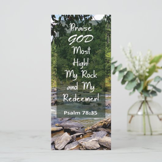 Bijbelvers Mijn Rock Mijn Verlosser Bladwijzer (Staand voorkant)