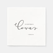 Bijbelvers over Liefde Wit Servet (Voorkant)