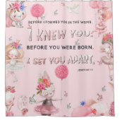 Bijbelvers Patroon Douchegordijn (Voorkant)