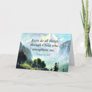 Bijbelvers, Phil 4:13, ik kan alles doen... Feestdagen Kaart
