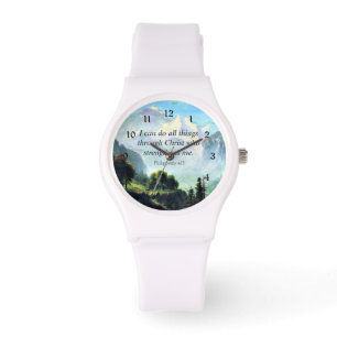 Bijbelvers, Phil 4:13, ik kan alles doen... Horloge