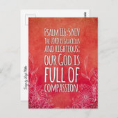 Bijbelvers Psalm 116:5 Briefkaart (Voorkant / Achterkant)