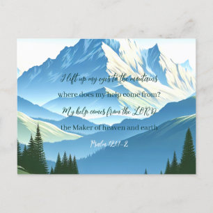 Bijbelvers Psalm 121:1-2 Briefkaart