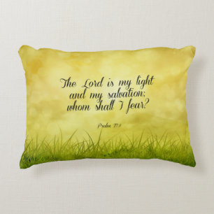 Bijbelvers, psalm 27:1 decoratief kussen