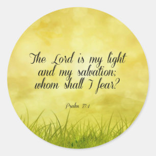 Bijbelvers, Psalm 27:1, Ronde Sticker