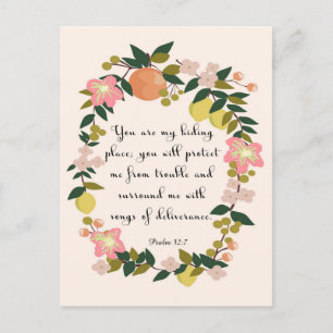 Bijbelvers - Psalm 32:7 Briefkaart