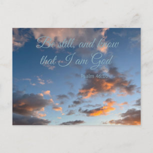 Bijbelvers Psalm 46:10 Briefkaart
