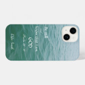 Bijbelvers Psalm 46:10 met oceaan uitzicht iPhone Hoesje (Achterkant horizontaal)