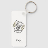 Bijbelvers Rechthoekige Sleutelhanger (Achterkant)