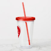 Bijbelvers Rode Hart Moedgevend Geloven Wonder Acryl Drinkbeker (Links)