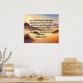 Bijbelvers Sjabloon, Waarde Poster Papier (Matte) (Keuken)