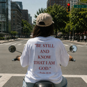 Bijbelvers T-shirt Psalm 46:10