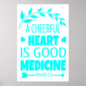 Bijbelvers turkoois | Archief zwaargewicht papier Poster (Voorkant)