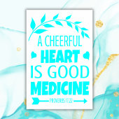 Bijbelvers turkoois | Archief zwaargewicht papier Poster