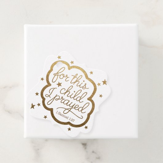 Bijbelvers uit 1 Samuel 1:27 Bedankjes Labels (In situ)