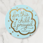 Bijbelvers uit 1 Samuel 1:27 Bedankjes Labels (Voorkant)