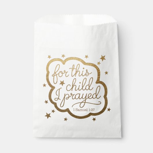Bijbelvers uit 1 Samuel 1:27 Bedankzakje (Voorkant)